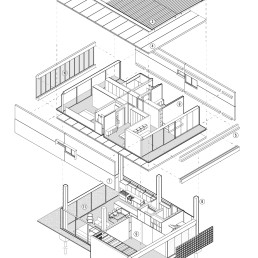 projeto, arquitetura, casa, prefabricada, estrutura metalica, bim