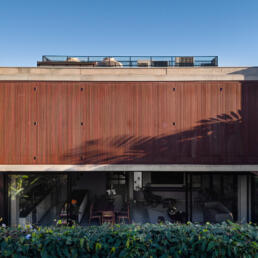 casa, prefabricados, concreto aparente, fachada, brise, sanfonado, madeira, minimalista, contemporanea