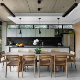 casa, prefabricados, concreto aparente, cozinha, ambientes, conjugados, planta aberta