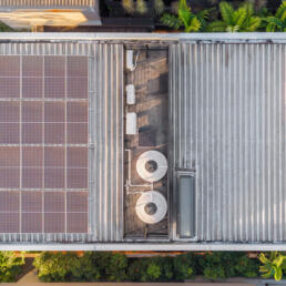 casa, prefabricados, concreto aparente, implantacao, vista aerea