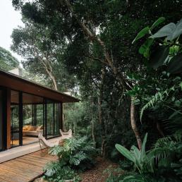 cornetta arquitetura, projeto, casa, campo, madeira, concreto aparente, natureza, mata, floresta, bosque