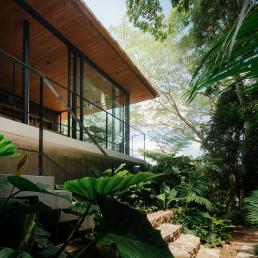 cornetta arquitetura, projeto, casa, campo, madeira, concreto aparente, natureza, mata, floresta, bosque