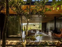 projeto, casa, moderna, minimalista, elegante, estrutura metalica, concreto, madeira