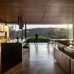 projeto, casa, moderna, minimalista, elegante, estrutura metalica, concreto, madeira