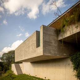 fachadas, casas, concreto aparente, piscina suspensa