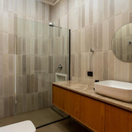 interna, interiores, banheiro, moderno, concreto