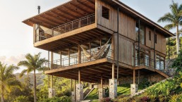 casa em itacare, cornetta arquitetura, woodframe, madeira laminada colada, mlc