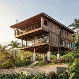 casa em itacare, cornetta arquitetura, woodframe, madeira laminada colada, mlc
