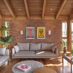 pedro, cornetta arquitetura, casas, madeira laminada colada, sala, rustica, deck