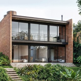 cornetta arquitetura, casa moderna, loft, bloco aparente, estrutura metalica, sobrado, fachada, sao paulo